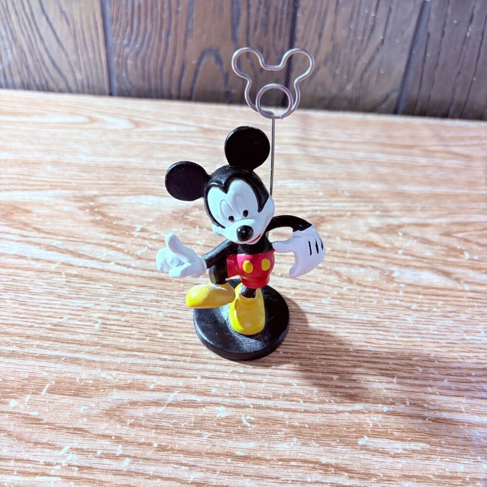 Disney Mickey Mouse Photo Holder Figure 5” Mickey Shaped Holder